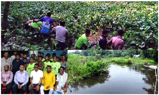 কচুয়ায় সুন্দরী খালে কচুরিপানা অবমুক্ত হওয়ায় খুশি এলাকাবাসী
